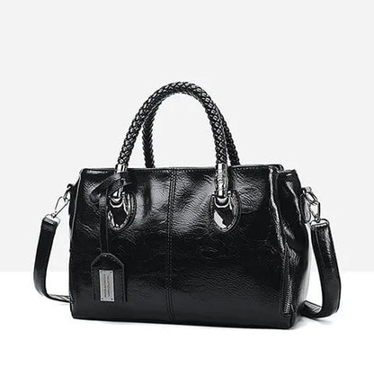 Women’s Large Capacity Leather-Look Satchel Bag