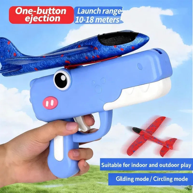 Kids Dinosaur Foam Glider Launcher Toy