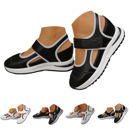 Women’s Cutout Hook-and-Loop Walking Shoes