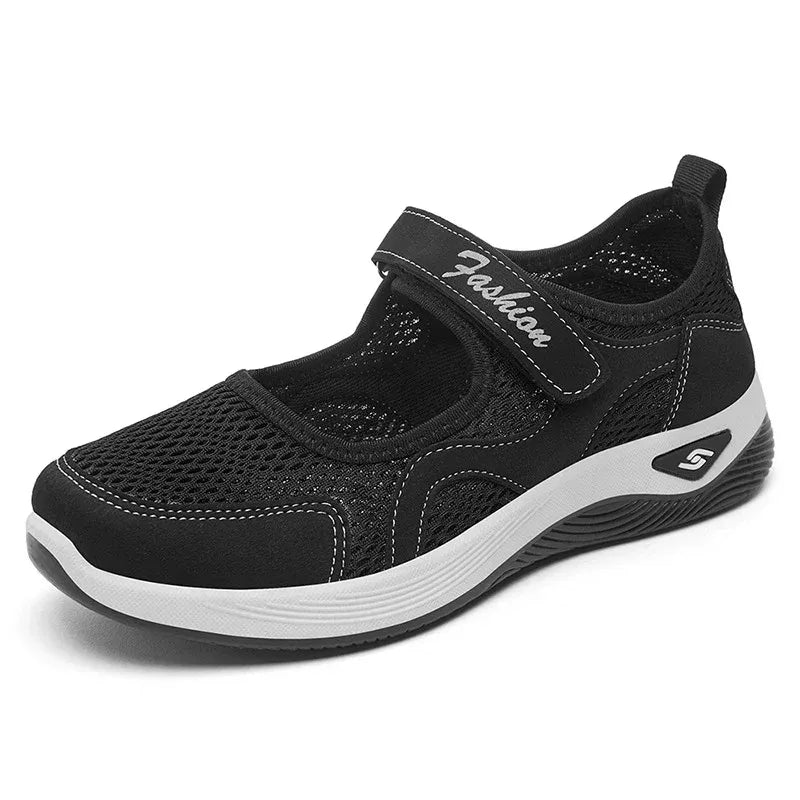 Women’s Breathable Hook-and-Loop Comfort Walking Shoes