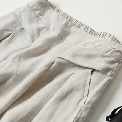 Women’s Linen-Blend Wide-Leg Pants