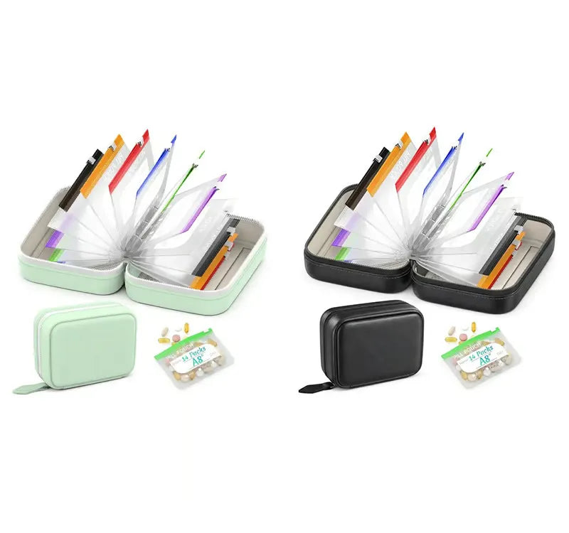 Travel Pill Organizer Pouch Set