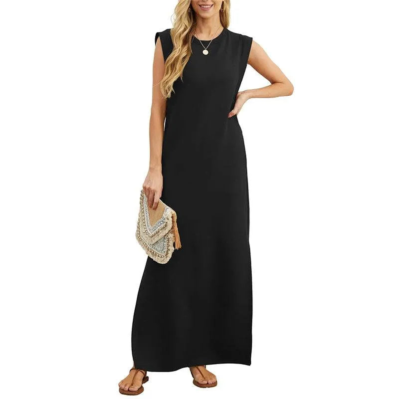 Women’s Sleeveless Maxi Dress With Pockets