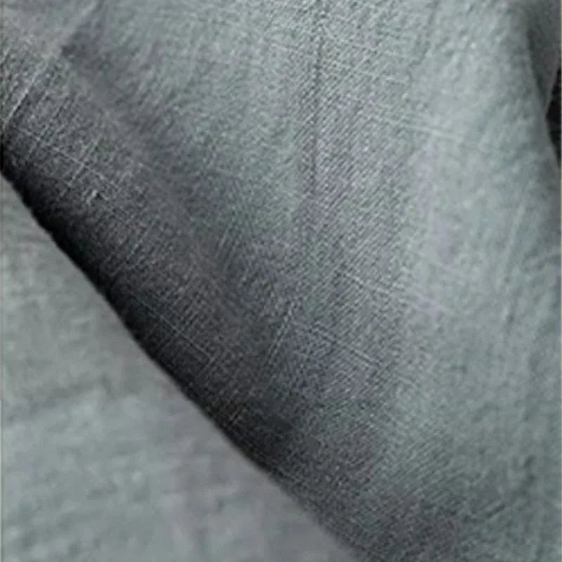 Casual Drawstring Cotton-Linen Pants with Pockets
