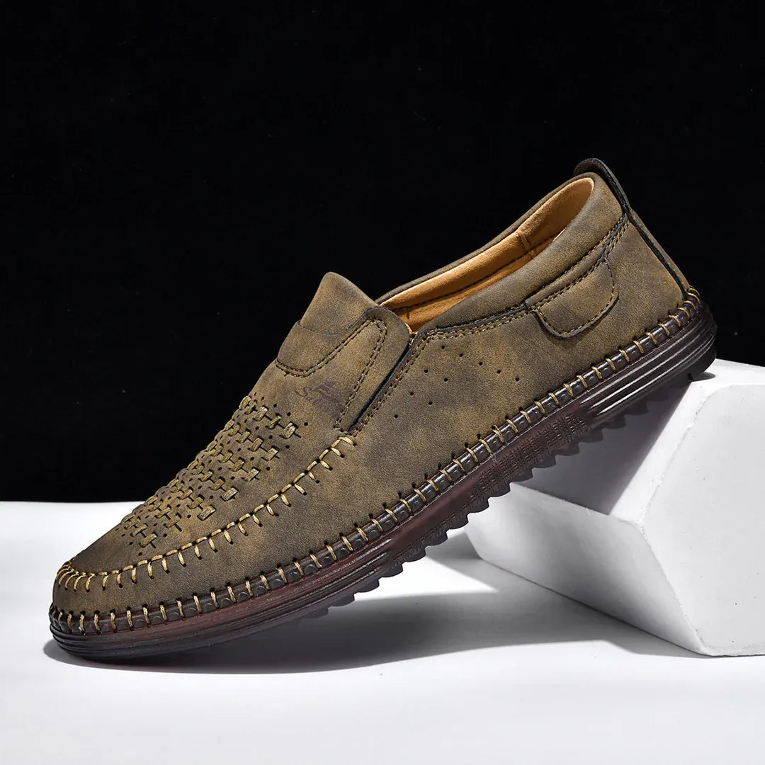 Men’s Leather-Look Slip-On Loafers