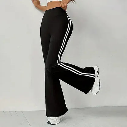 Women’s High-Waisted Flared Stripe Pants