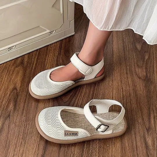 Women’s Closed-Toe Mesh Ankle Strap Sandals