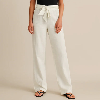 Women’s Lightweight Linen Wide-Leg Pants