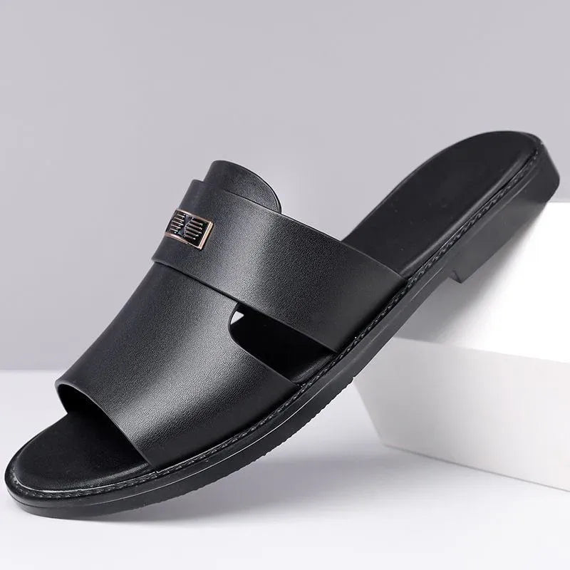 Men’s Cross-Strap Open-Toe Slide Sandals