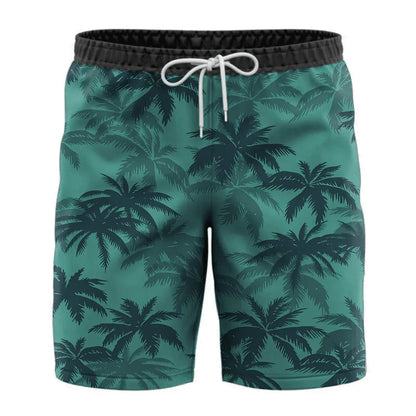 Men’s Tropical Palm Shirt & Shorts Set