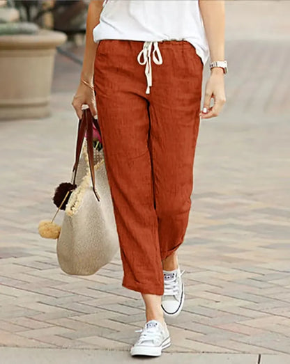 Women's Drawstring Ankle-Length Pants