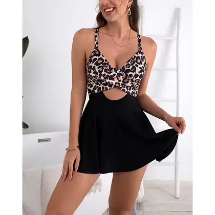 Women’s Twist-Front Skirted One-Piece Swimsuit