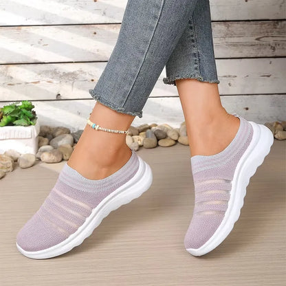 Women's Breathable Mesh Mule Sneakers