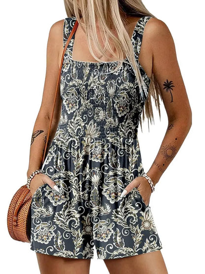 Women’s Smocked Floral Summer Romper