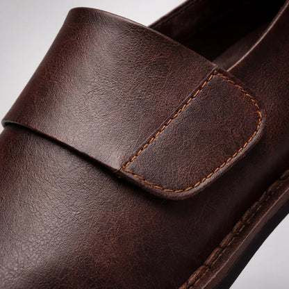Men’s Classic Leather-Look Slip-On Loafers