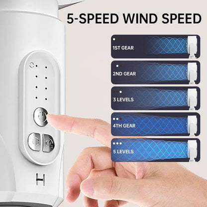 5-Speed Adjustable Stand Fan with Remote