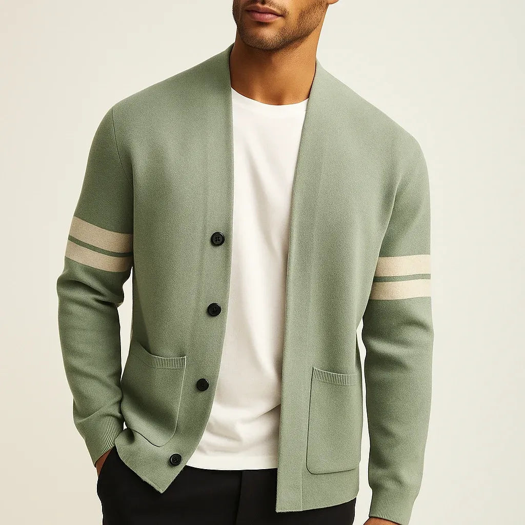 Men’s Button-Front Knit Cardigan
