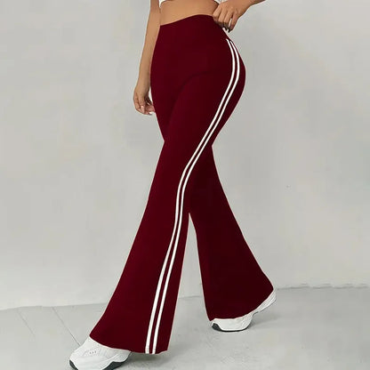 Women’s High-Waisted Flared Stripe Pants