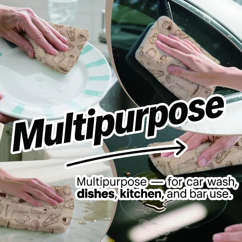 Reusable Tear-Off Microfiber Cleaning Towel Roll – 3 Pack