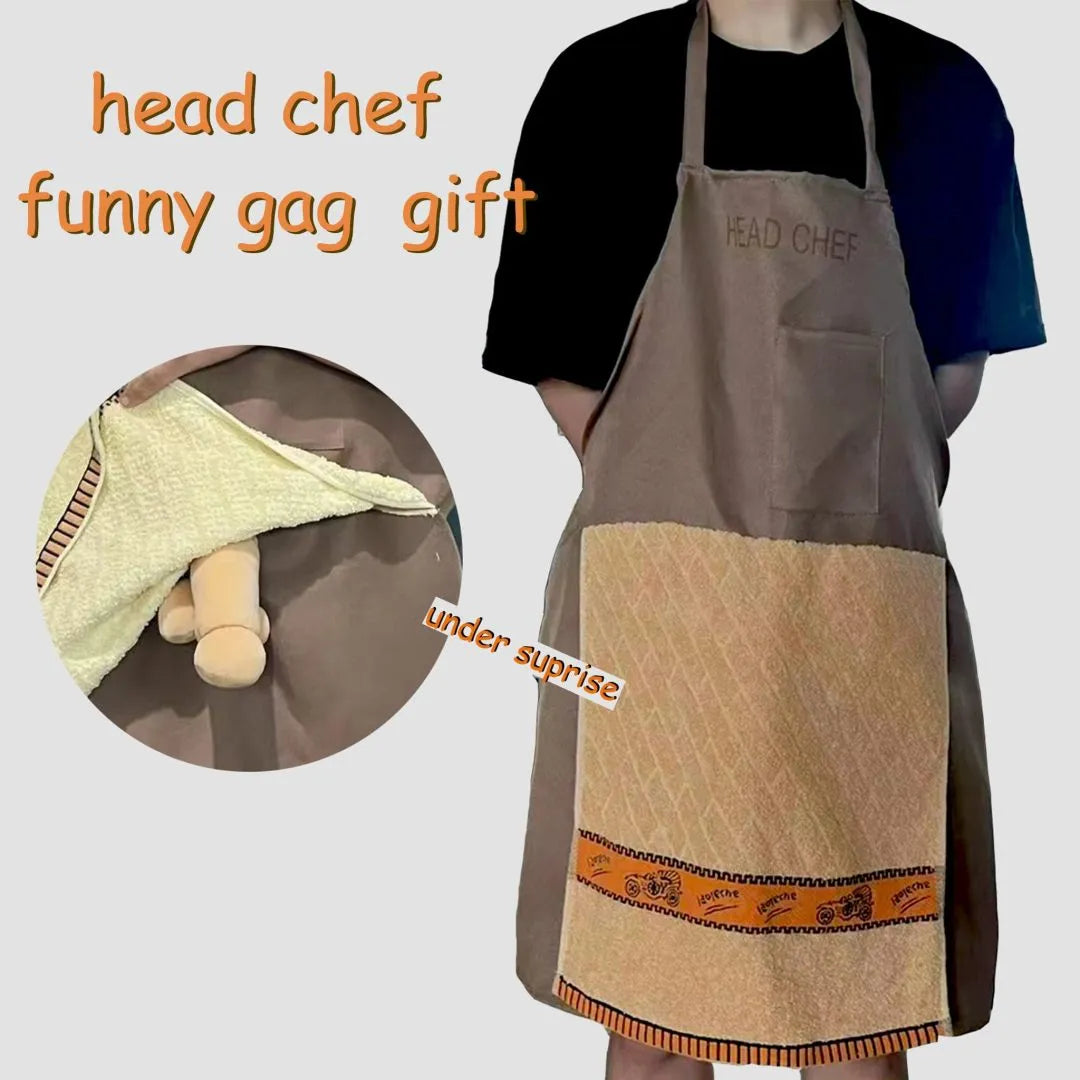 Unisex Novelty BBQ Chef Apron with Towel