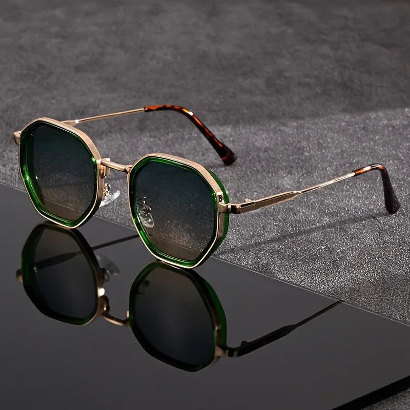 Unisex Octagonal Frame Sunglasses