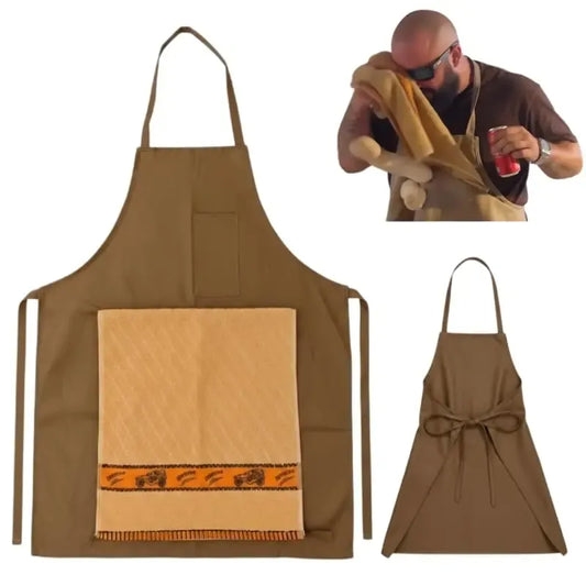 Unisex Novelty BBQ Chef Apron with Towel