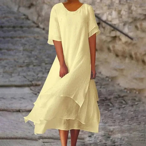 Women's Layered Flowy Maxi Dress