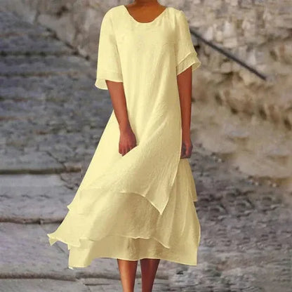 Women's Layered Flowy Maxi Dress