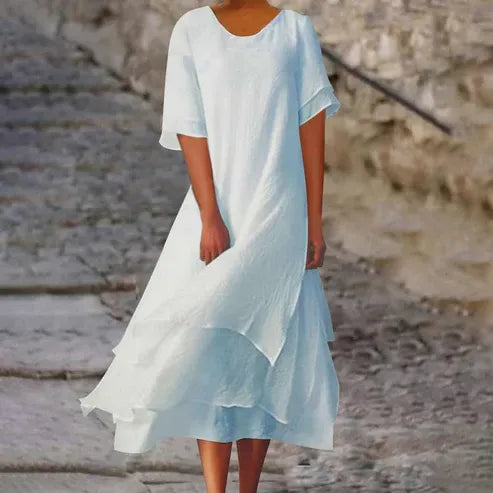 Women's Layered Flowy Maxi Dress
