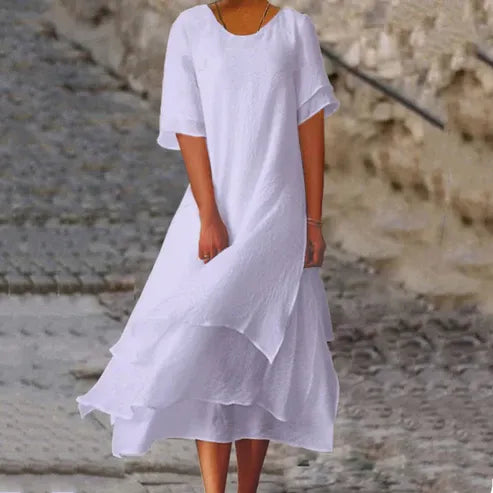 Women's Layered Flowy Maxi Dress