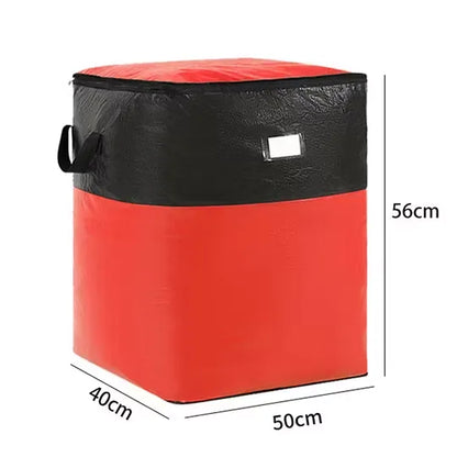 Collapsible Zippered Storage Bag with Carry Handles
