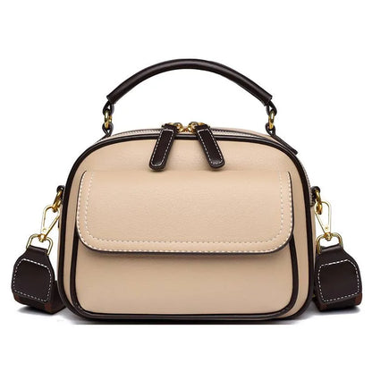 Structured Leather-Look Crossbody Bag