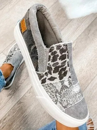 Trendy Slip-On Patchwork Comfort Sneakers