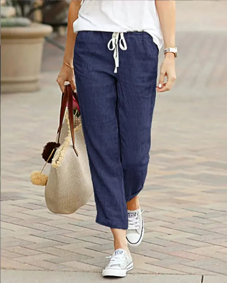 Women's Drawstring Ankle-Length Pants
