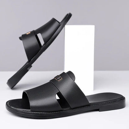 Men’s Cross-Strap Open-Toe Slide Sandals