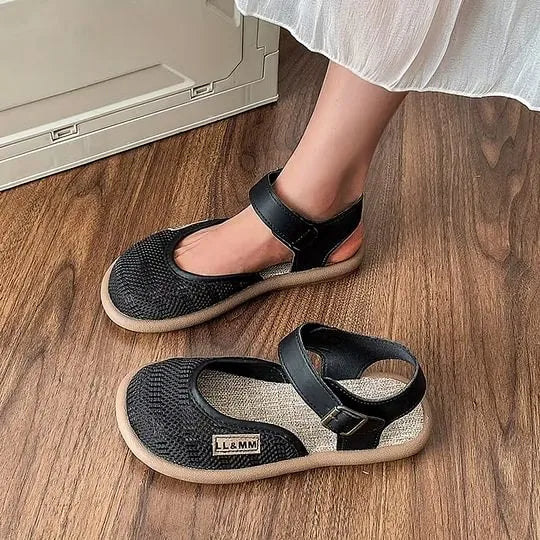 Women’s Closed-Toe Mesh Ankle Strap Sandals