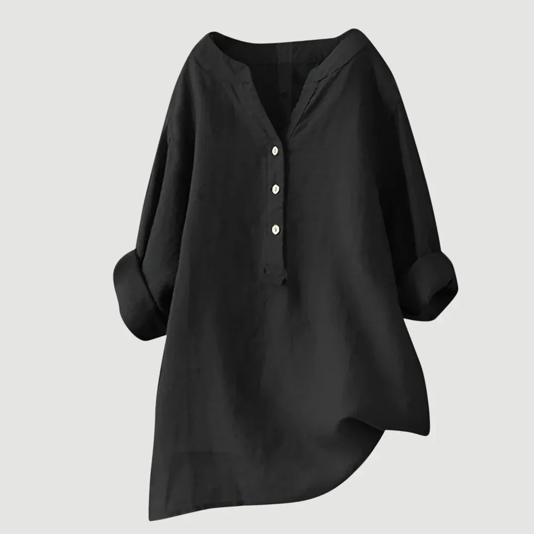 Harper Relaxed Button Front Blouse