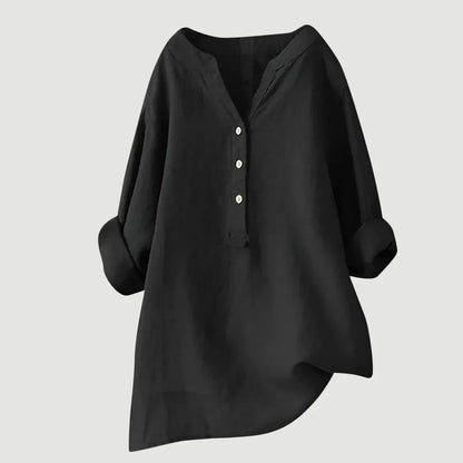 Harper Relaxed Button Front Blouse