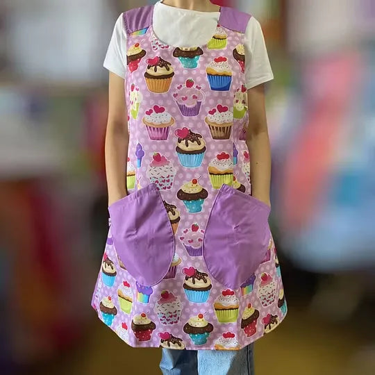 Women's Printed Cross Back Apron