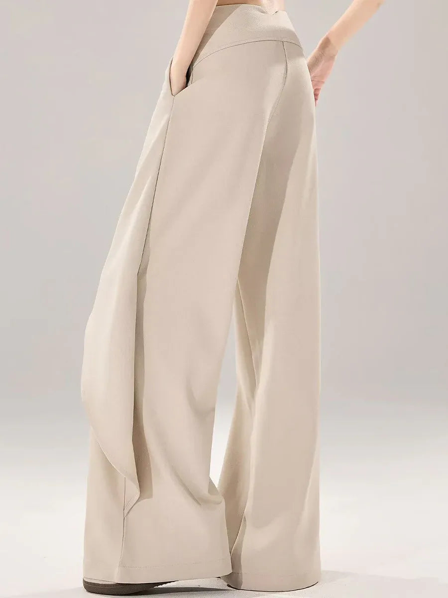 Women’s Draped Wide-Leg Palazzo Pants