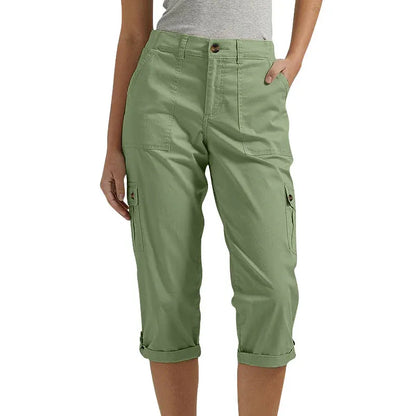 Women’s Stretch Multi-Pocket Capri Cargo Pants