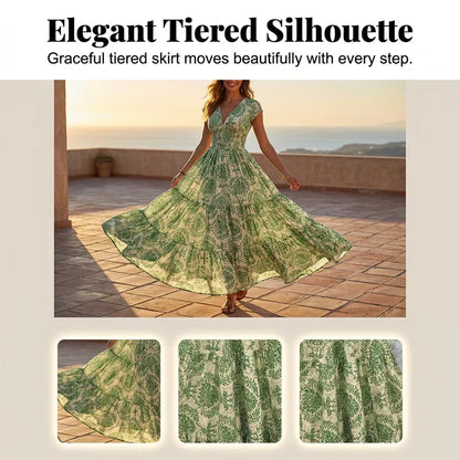 Women’s Floral Smocked Waist Maxi Dress