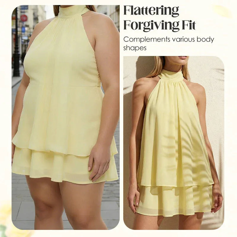 Women’s Flowy Halter Mini Dress