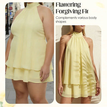 Women’s Flowy Halter Mini Dress