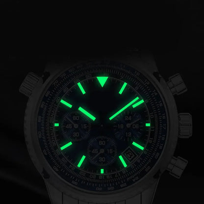 Men’s Chronograph-Style Stainless Steel Bracelet Watch
