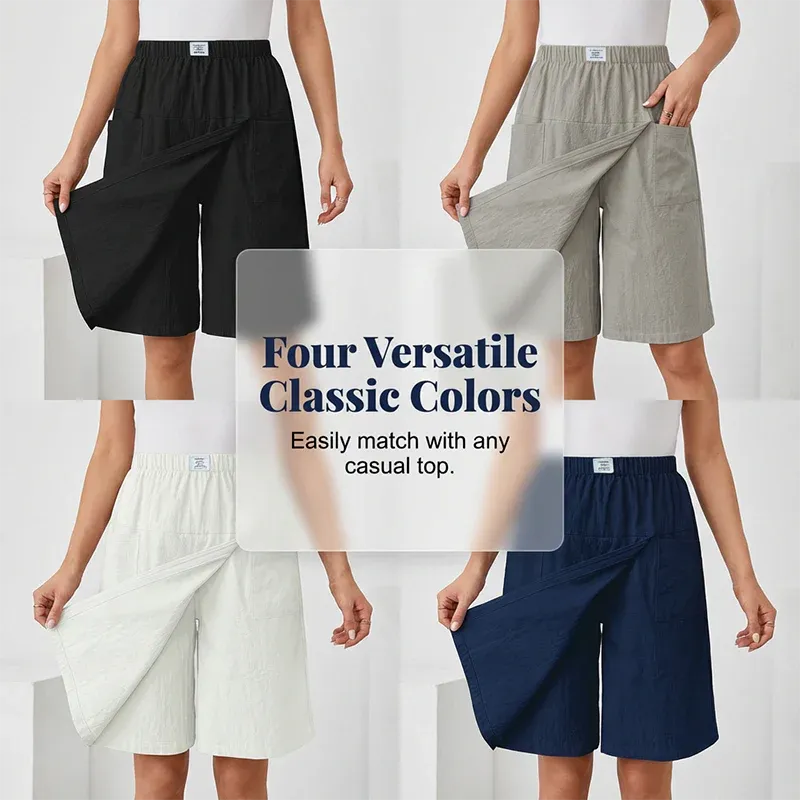Women’s Elastic Waist Wrap Skort