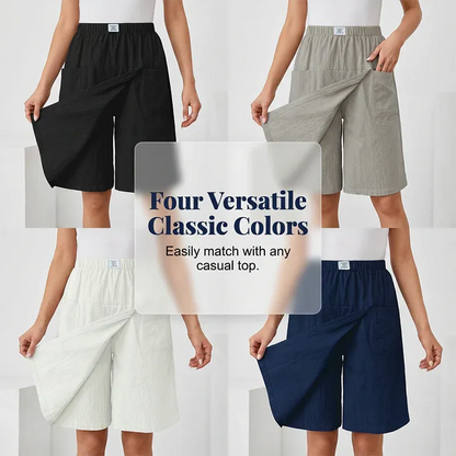 Women’s Elastic Waist Wrap Skort
