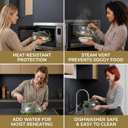 Microwave Splatter Cover with Steam Vent & Moisture Lock