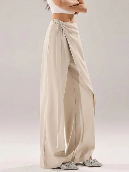 Women’s Draped Wide-Leg Palazzo Pants