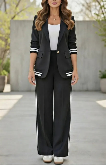 Women’s Tailored Blazer and Wide-Leg Pants Set